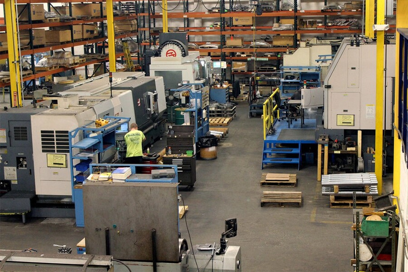 Machine shop with CNC equipment