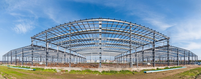Large steel frame structure